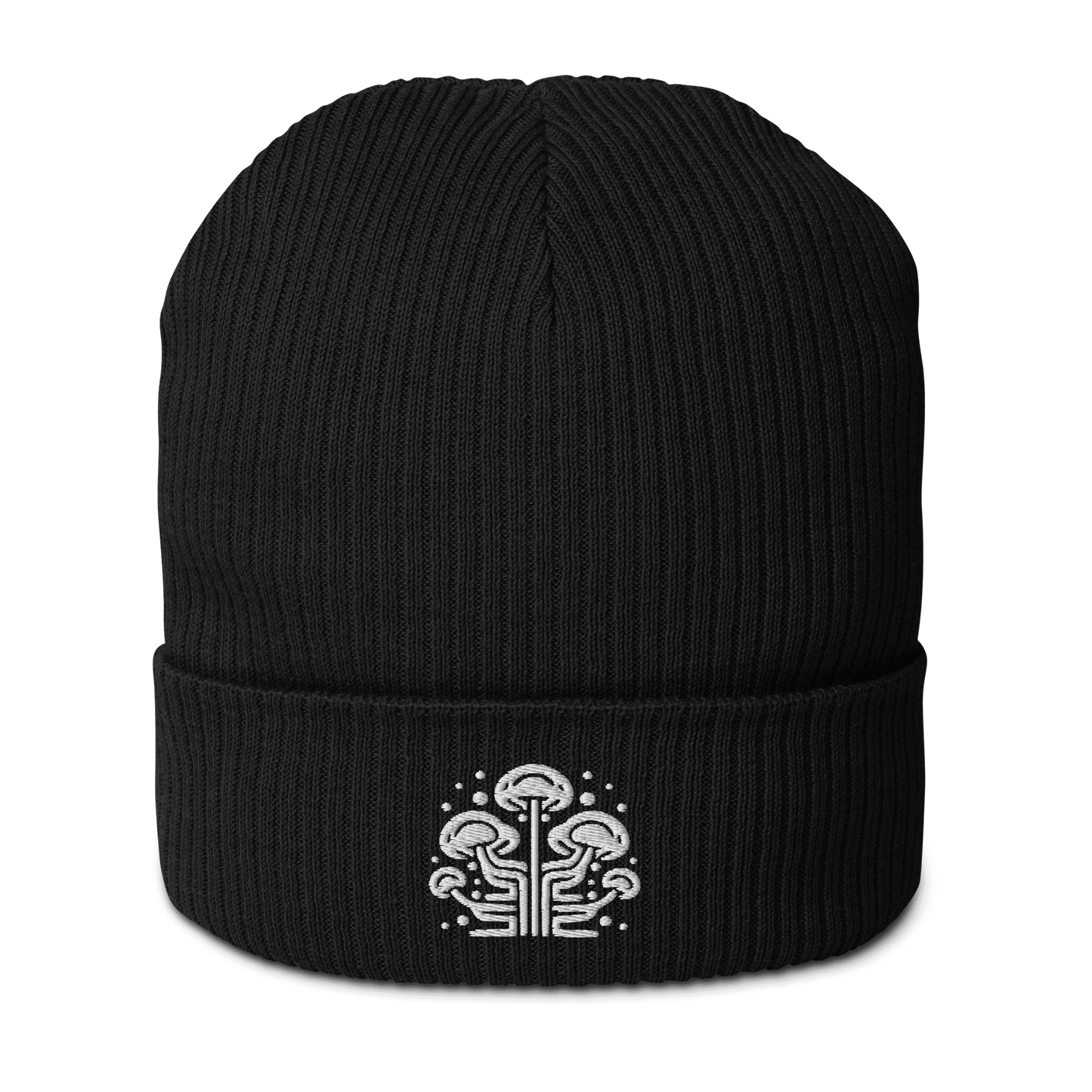 BaltiSpore Embroidered Logo Organic ribbed beanie - BaltiSpore