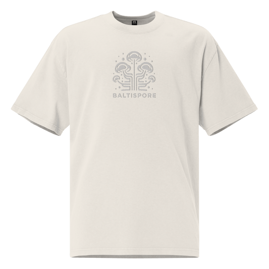 BaltiSpore Embroidered Logo Oversized faded t-shirt - BaltiSpore