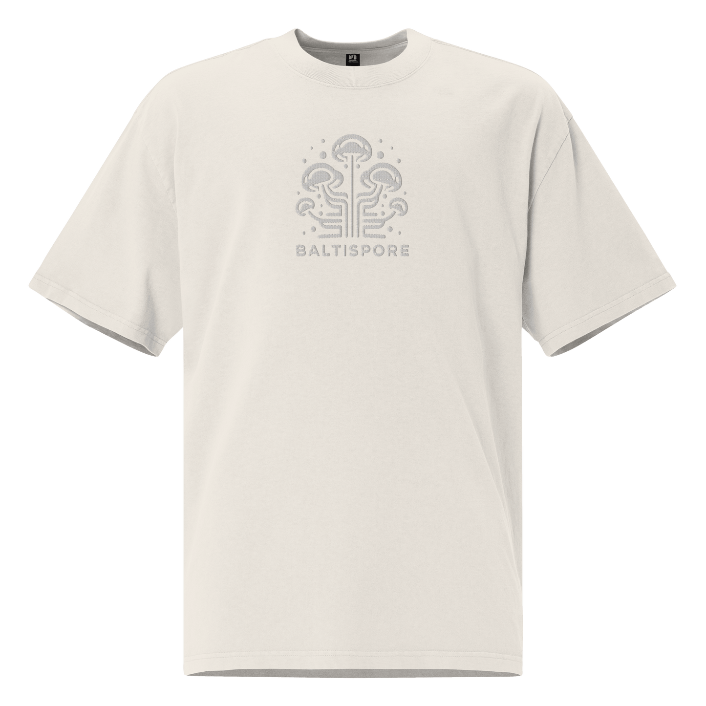 BaltiSpore Embroidered Logo Oversized faded t-shirt