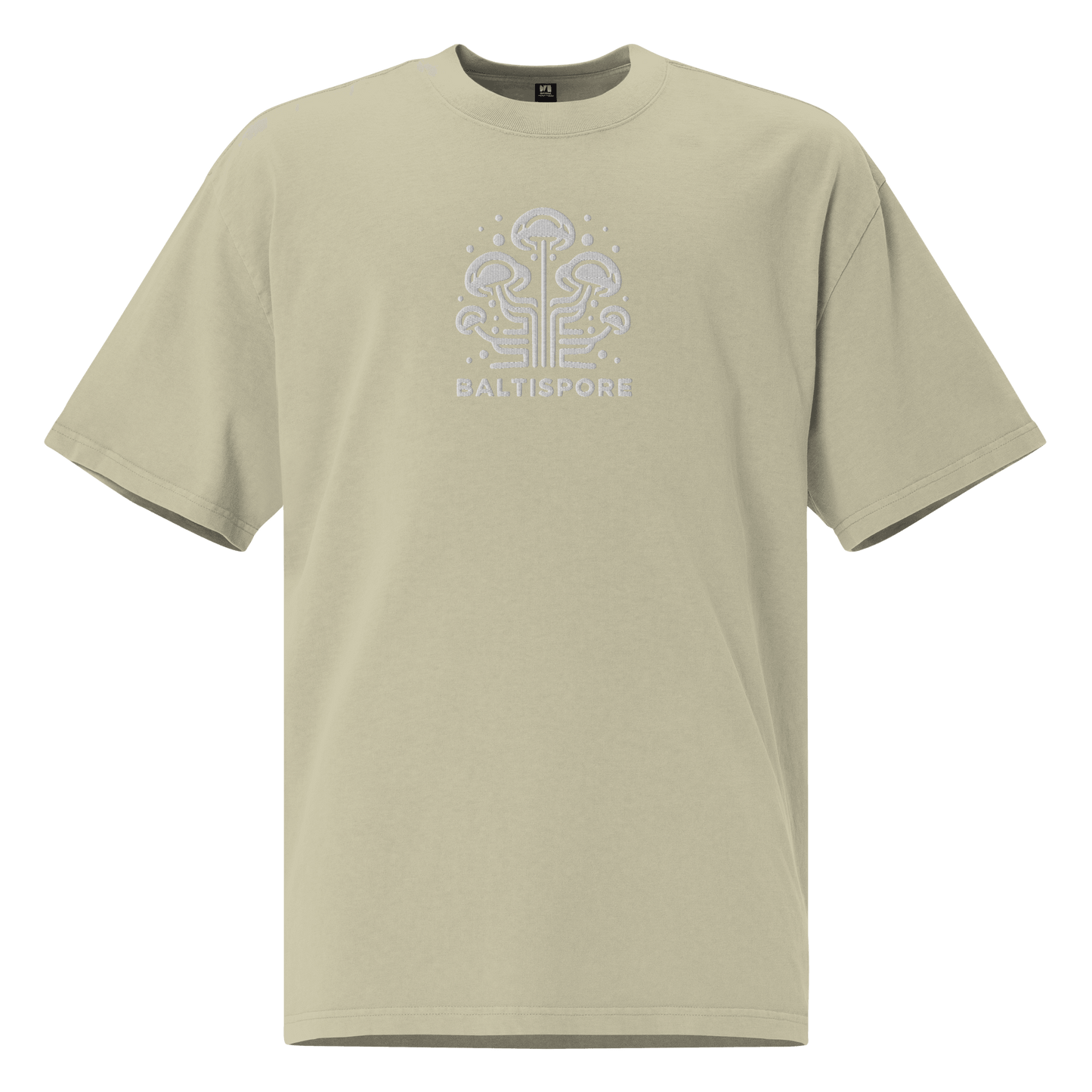 BaltiSpore Embroidered Logo Oversized faded t-shirt - BaltiSpore