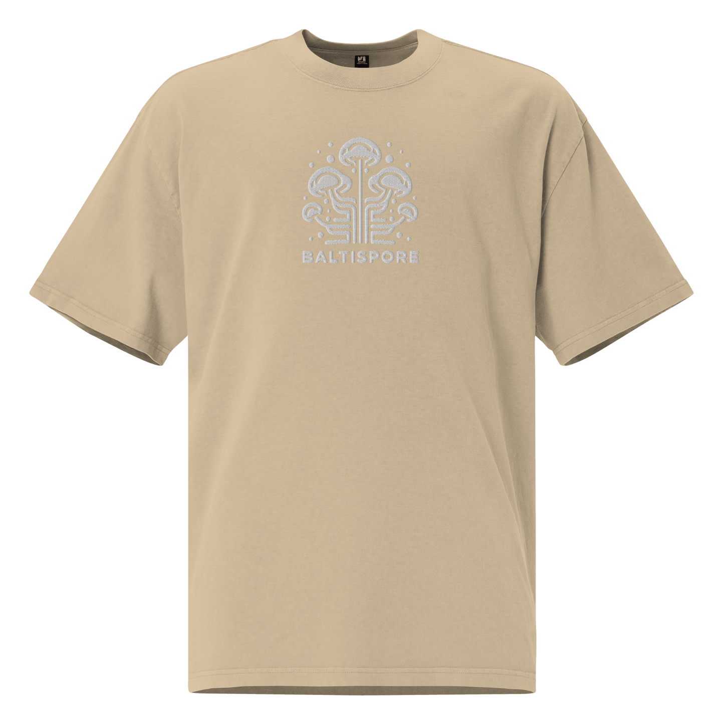 BaltiSpore Embroidered Logo Oversized faded t-shirt - BaltiSpore
